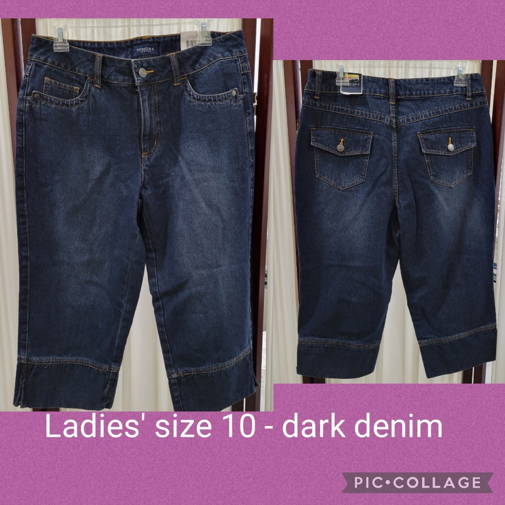 NWT Sonoma Jean / Denim Capri Size 10